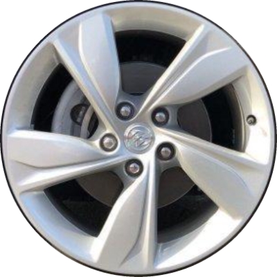 Buick Regal 2018-2020 powder coat silver 18x8.5 aluminum wheels or rims. Hollander part number ALY4123U20, OEM part number 39098760.