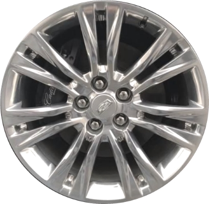 Cadillac XTS 2018-2019 polished 19x8.5 aluminum wheels or rims. Hollander part number ALY4818U80/4819, OEM part number 23372449.