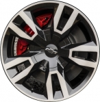 ALY5821U45/5620 Chevrolet Suburban, Tahoe Wheel/Rim Black Machined #84128123