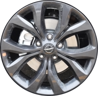 Chrysler Pacifica 2018-2020 powder coat hyper charcoal 20x7.5 aluminum wheels or rims. Hollander part number ALY2596U30, OEM part number 5RJ49RNWAB.
