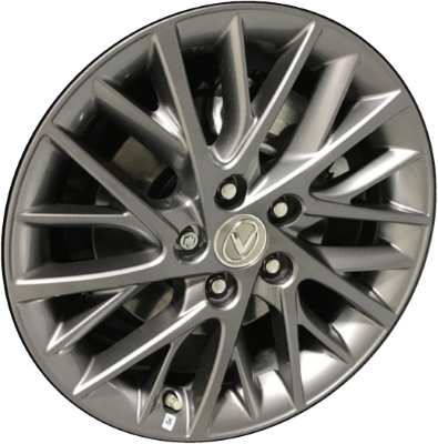 Lexus ES350 2018 powder coat charcoal 17x7 aluminum wheels or rims. Hollander part number ALY74332U35HH, OEM part number 42611-06G70.