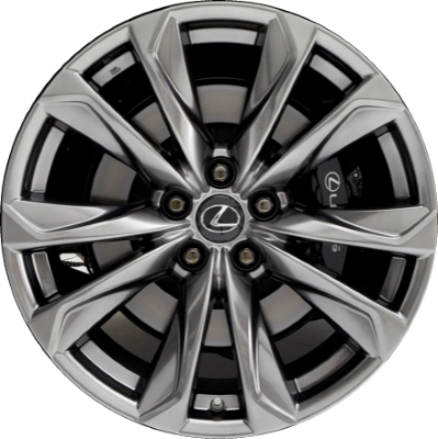 Lexus LS500 2018-2023, LS500h 2018-2023 powder coat smoked hyper 20x8.5 aluminum wheels or rims. Hollander part number 74368, OEM part number 4261150860, 4261A50280, 4261150850, 4261A50270.