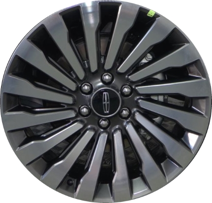 Lincoln Navigator 2018-2021 grey machined 22x9.5 aluminum wheels or rims. Hollander part number ALY10178, OEM part number JL7Z1007D.