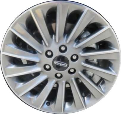 Lincoln Navigator 2018-2021 silver machined 20x8.5 aluminum wheels or rims. Hollander part number ALY10175, OEM part number JL7Z1007A.