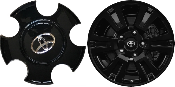 black wheel caps