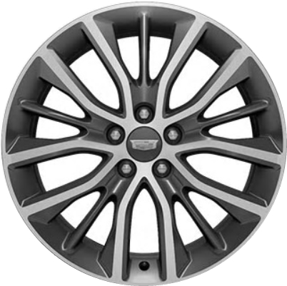Cadillac ATS 2019 charcoal machined 19x8 aluminum wheels or rims. Hollander part number ALY4783U30, OEM part number Not Yet Known.