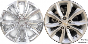 IMP-7119PC Chevrolet Malibu Chrome Wheel Skins (Hubcaps/Wheelcovers) 17 Inch Set