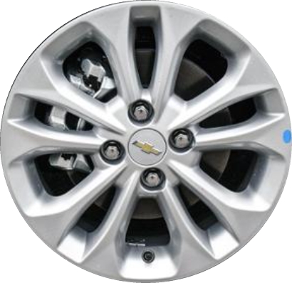 Chevrolet Spark 2019-2022 powder coat silver 15x6 aluminum wheels or rims. Hollander part number ALY5975U20, OEM part number 42496076.