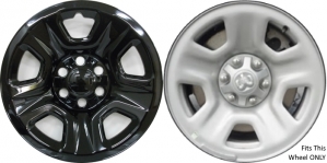 IMP-839GB Dodge Ram 1500 Black Wheel Skins (Hubcaps/Wheelcovers) 18 Inch Set