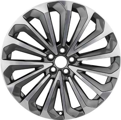 Audi e-tron 2019-2023 grey machined 21x9.5 aluminum wheels or rims. Hollander part number ALY59117, OEM part number 4KE601025G.