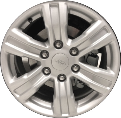 Ford Ranger 2019-2023 powder coat silver 17x8 aluminum wheels or rims. Hollander part number ALY10228U20, OEM part number KB3Z1007G.