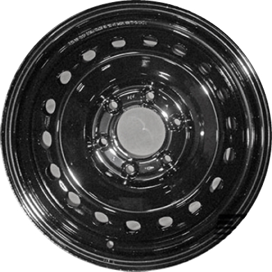 Ford Bronco 2021-2024, Ranger 2019-2023 powder coat black 17x7.5 steel wheels or rims. Hollander part number STL10227, OEM part number KB3Z1015B.