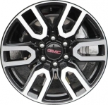 ALY5914U46 GMC Sierra 1500, Yukon Wheel/Rim Black Machined #23376228