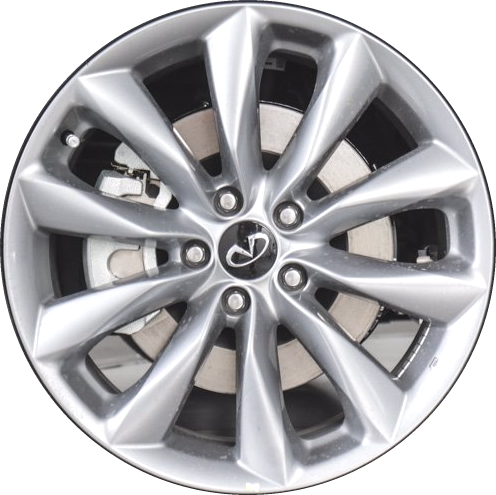 Infiniti QX50 2019-2022 powder coat silver 19x7.5 aluminum wheels or rims. Hollander part number ALY73808, OEM part number 403005NA1A.