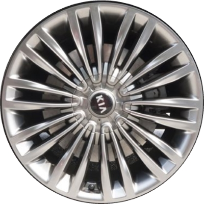 KIA K900 2019-2020 powder coat hyper silver 19x8.5 aluminum wheels or rims. Hollander part number ALY74790, OEM part number 52906J6200.