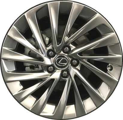 Lexus ES250 2021-2024, ES300h 2019-2024, ES350 2019-2024 powder coat hyper silver 18x8 aluminum wheels or rims. Hollander part number 74375, OEM part number 4261106150, 4261106160, 4261133190, 4261133200.