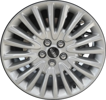 Lincoln Nautilus 2019-2020 powder coat silver 18x8 aluminum wheels or rims. Hollander part number ALY10214, OEM part number KA1Z1007A.