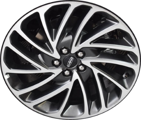 Lincoln Nautilus 2019-2020 charcoal machined 20x8 aluminum wheels or rims. Hollander part number ALY10216HH, OEM part number KA1Z1007C.