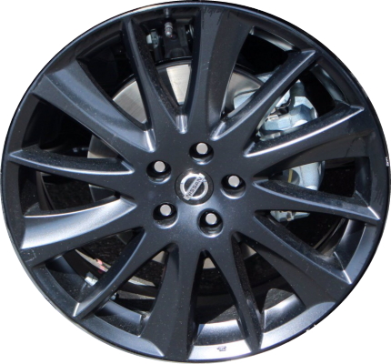 Nissan Murano 2019-2024 powder coat black 20x7.5 aluminum wheels or rims. Hollander part number ALY62814HH, OEM part number T99W19UF9J, 403009UF9J.