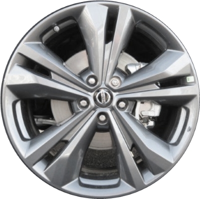 Nissan Murano 2019-2024 powder coat dark grey 20x7.5 aluminum wheels or rims. Hollander part number ALY62815, OEM part number 403009UF2B, 403009UF2C.