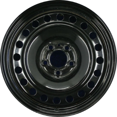 Toyota Corolla Cross 2022-2024 powder coat black 17x6.5 steel wheels or rims. Hollander part number STL75270, OEM part number 42611-0A210.