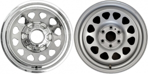 IMP-100X Chevy Colorado, Silverado, GMC Sierra Chrome Wheel Skins (Hubcaps/Wheelcovers) 17 Inch Set