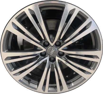 Audi A8 2020-2023 grey polished 20x9 aluminum wheels or rims. Hollander part number ALY12012, OEM part number 4N0601025D.