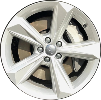 Audi Q7 2020-2023 powder coat silver 19x8.5 aluminum wheels or rims. Hollander part number ALY12052/95003, OEM part number 4M0601025BN.