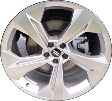 Audi Q7 2020-2022 powder coat hyper silver 22x10 aluminum wheels or rims. Hollander part number ALY12056, OEM part number 4M0601025CD.