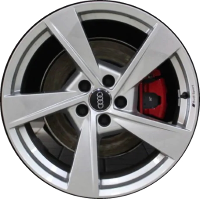 Audi S4 2020-2023 powder coat silver 19x8.5 aluminum wheels or rims. Hollander part number ALY12001, OEM part number 8W0601025ES.