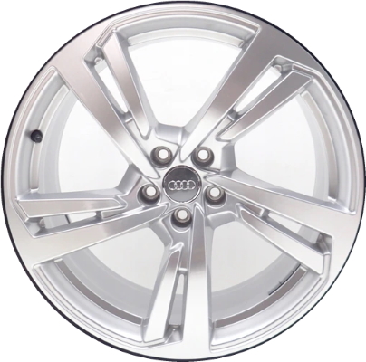 Audi S7 2020 powder coat silver 20x8.5 aluminum wheels or rims. Hollander part number ALY12008, OEM part number 4K8601025G.