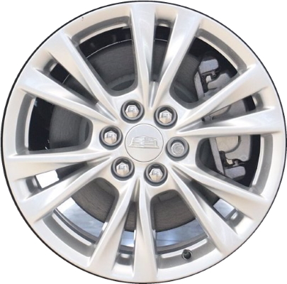 Cadillac XT5 2020-2024, XT6 2021-2024 powder coat silver 18x8 aluminum wheels or rims. Hollander part number 4844U20, OEM part number 84180449.