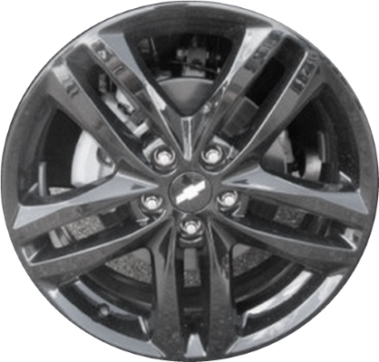 Chevrolet Equinox 2020-2021 powder coat black 19x7.5 aluminum wheels or rims. Hollander part number ALY5832U45/5688, OEM part number 84431180.