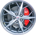 ALY14011U35 Chevrolet Corvette Wheel/Rim Grey Machined #84600213