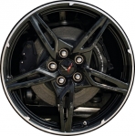 ALY14007U45 Chevrolet Corvette Wheel/Rim Black Painted #84785085