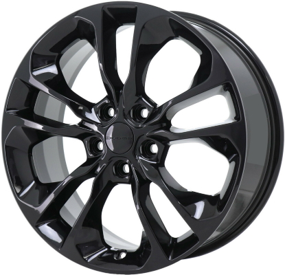 Dodge Durango 2020 powder coat black 20x8 aluminum wheels or rims. Hollander part number ALY2659U45/2688, OEM part number 6QP26DX8AA.