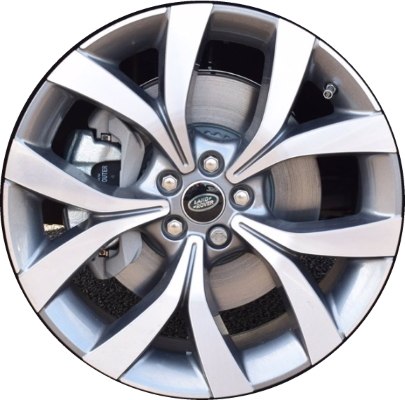 Land Rover Range Rover Evoque 2020-2023 grey machined 20x8 aluminum wheels or rims. Hollander part number ALY72339U35/72341, OEM part number LR114524.