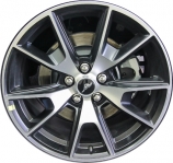 ALY10035U45/10276 Ford Mustang Wheel/Rim Black Machined #LR3Z1007C