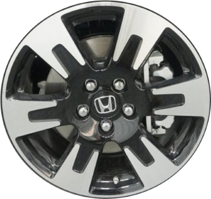 Honda Ridgeline 2020 black machined 18x8 aluminum wheels or rims. Hollander part number ALY64105U46, OEM part number 42700T6ZA41.
