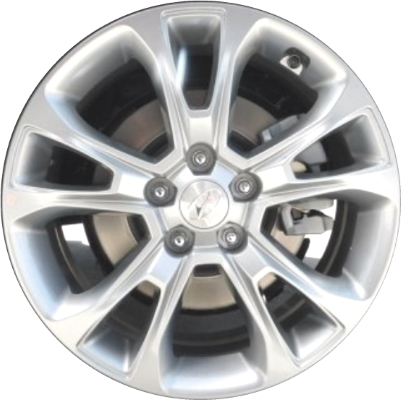 Hyundai Palisade 2020-2022 powder coat silver 18x7.5 aluminum wheels or rims. Hollander part number ALY70970, OEM part number 52910S8120.