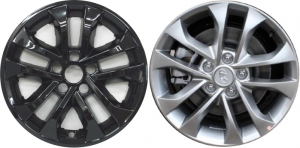 IMP-7710GB Hyundai Santa Fe Black Wheel Skins (Hubcaps/Wheelcovers) 17 Inch Set