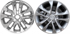 IMP-7710PC Hyundai Santa Fe Chrome Wheel Skins (Hubcaps/Wheelcovers) 17 Inch Set