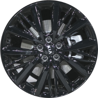 KIA Telluride 2020-2022 powder coat black 20x7.5 aluminum wheels or rims. Hollander part number ALY74802, OEM part number 52910S9400.