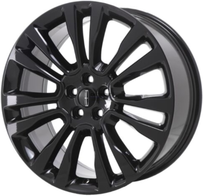 Lincoln Continental 2019-2020 powder coat black 20x8.5 aluminum wheels or rims. Hollander part number ALY10091U45/10245, OEM part number LD9Z1007A.