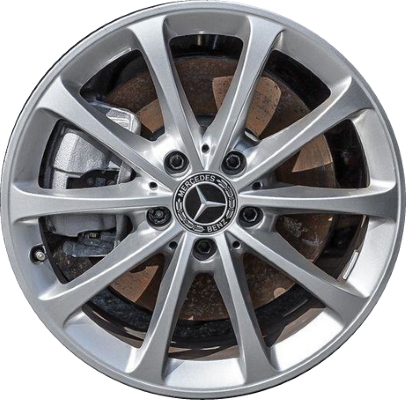 Mercedes-Benz A220 2019-2022, A250 2019-2022 powder coat silver 17x6.5 aluminum wheels or rims. Hollander part number 85721, OEM part number 17740103007X46.