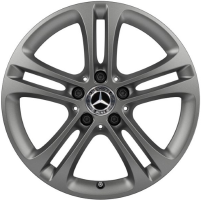 Mercedes-Benz A220 2019-2020, A250 2019-2020 powder coat grey 17x6.5 aluminum wheels or rims. Hollander part number 85722, OEM part number 17740104007X68.