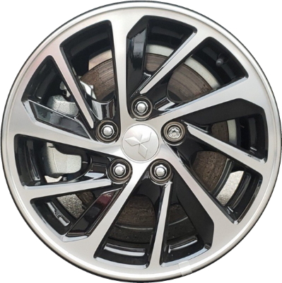 Mitsubishi Eclipse Cross 2020-2024 black machined 16x6.5 aluminum wheels or rims. Hollander part number 65858b, OEM part number 4250F981.