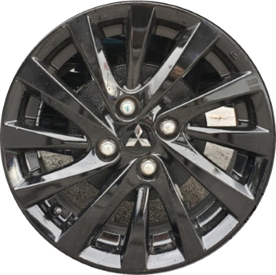Mitsubishi Mirage G4 2017-2020 powder coat black 15x5.5 aluminum wheels or rims. Hollander part number 65853b, OEM part number 4250F878.