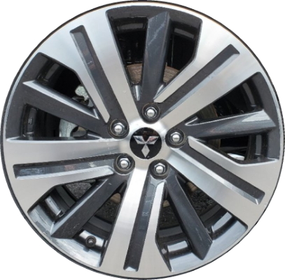 Mitsubishi Outlander Sport 2020-2024 charcoal machined 18x7 aluminum wheels or rims. Hollander part number 65868a, OEM part number 4250F838.