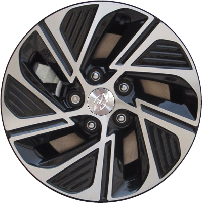 Hyundai Sonata 2020-2023 dark charcoal machined 16x6.5 aluminum wheels or rims. Hollander part number ALY71011/96974, OEM part number 52910-L5110.
